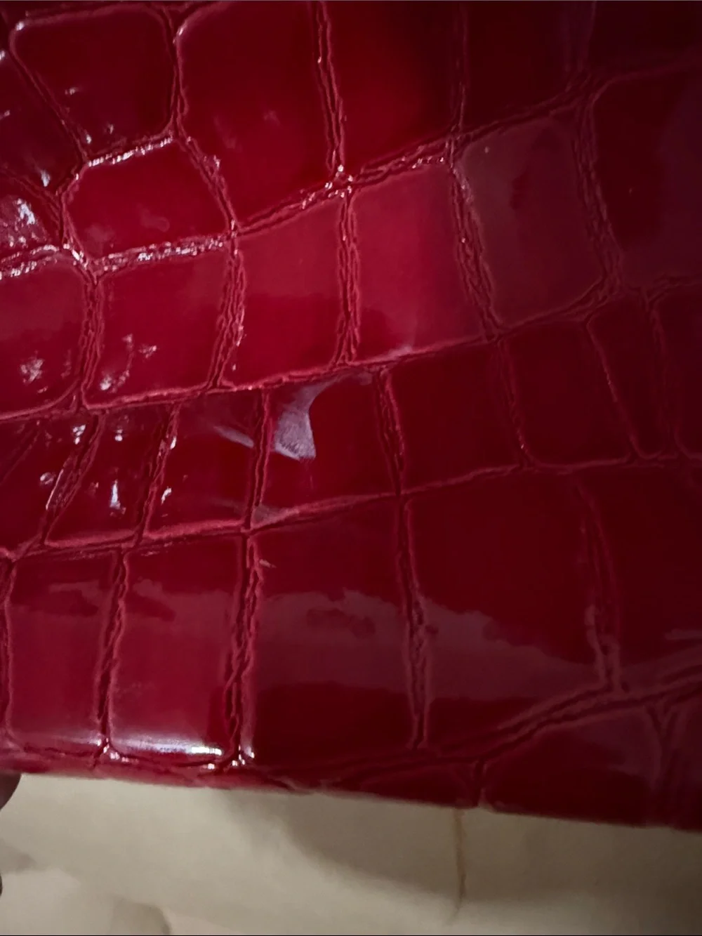 Elizabeth Arden Red Croc-Embossed Tote